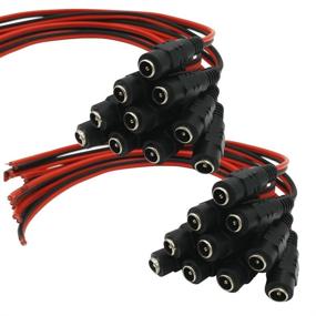 img 4 attached to 💡 AimHD 20 Pack Female Power Pigtail DC 5.5mm x 2.1mm Connectors: Upgraded AWG for CCTV Surveillance, Security Camera System, and LED Strips Transformer Connection