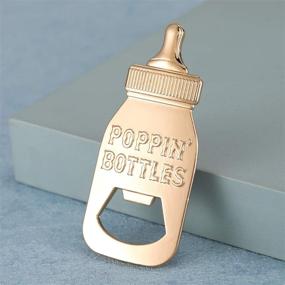 img 1 attached to Yuokwer 24 Pack Poppin Bottle Shaped Bottle Opener - Perfect Party Favors for Baby Showers, 1st Birthdays, Weddings & More in Pink (24)