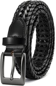 img 4 attached to 👖 CHAOREN Casual Braided Leather Belts - Enhance Your Style