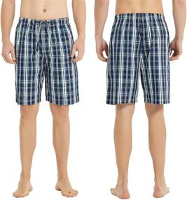 img 1 attached to 🩳 Comfortable HomyComy Pajama Shorts: High-Quality Cotton Sleepwear for Men's Sleep & Lounge