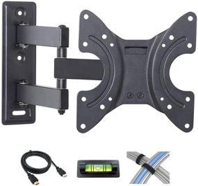 img 4 attached to 📺 Atlantic Full Motion Tilt-Swivel TV Wall Mount: Fits 26-42 Inch Flat Screen TVs + 6 Ft HDMI Cable, Cable Ties, and Leveler [PN63607148]