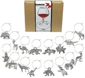 img 2 attached to 🍷 Set of 16 Wine Glass Charms for Stem Glasses - Identifiers, Markers, and Tags - Ideal for Wine Tasting Parties, Bachelorette Events, and Wine-themed Decorations