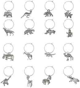 img 4 attached to 🍷 Set of 16 Wine Glass Charms for Stem Glasses - Identifiers, Markers, and Tags - Ideal for Wine Tasting Parties, Bachelorette Events, and Wine-themed Decorations