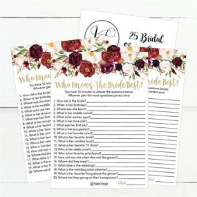 img 2 attached to 🌸 Floral Couples Guessing Game: 25 Cute Flowers How Well Do You Know The Bride? Perfect for Bridal Shower, Wedding or Bachelorette Party. Engagement Question Set of Cards Pack - Who Knows The Best Does The Groom? SEO-optimized