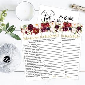 img 3 attached to 🌸 Floral Couples Guessing Game: 25 Cute Flowers How Well Do You Know The Bride? Perfect for Bridal Shower, Wedding or Bachelorette Party. Engagement Question Set of Cards Pack - Who Knows The Best Does The Groom? SEO-optimized