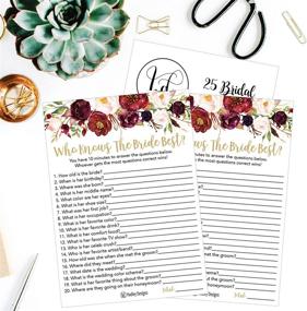 img 1 attached to 🌸 Floral Couples Guessing Game: 25 Cute Flowers How Well Do You Know The Bride? Perfect for Bridal Shower, Wedding or Bachelorette Party. Engagement Question Set of Cards Pack - Who Knows The Best Does The Groom? SEO-optimized