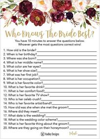 img 4 attached to 🌸 Floral Couples Guessing Game: 25 Cute Flowers How Well Do You Know The Bride? Perfect for Bridal Shower, Wedding or Bachelorette Party. Engagement Question Set of Cards Pack - Who Knows The Best Does The Groom? SEO-optimized