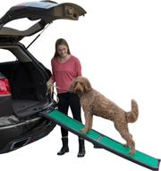 🐾 optimize your pet's journeys with pet gear's travel lite ramp: enhanced with supertrax surface for superior traction! explore our 4 variant selections, with length of 66 in. and remarkable support of 150-200 lbs, to discover the perfect match for your beloved pet логотип