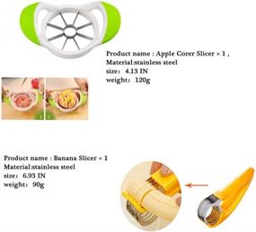 img 2 attached to Ultimate 10-Piece Fruit Slicer Peeler Set: Pineapple Corer, Avocado Knife, Watermelon Slicer, Apple 🍎 Corer Slicer, Banana Cantaloupe Slicer, Orange Peeler, Strawberry Huller, Vegetable Scraping - Essential Kitchen Fruit Tools