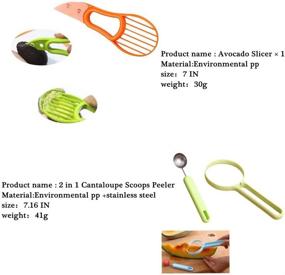 img 1 attached to Ultimate 10-Piece Fruit Slicer Peeler Set: Pineapple Corer, Avocado Knife, Watermelon Slicer, Apple 🍎 Corer Slicer, Banana Cantaloupe Slicer, Orange Peeler, Strawberry Huller, Vegetable Scraping - Essential Kitchen Fruit Tools