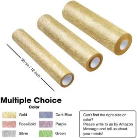 img 3 attached to 🌟 Glittering Gold Table Runner Roll - 12 Inch x 33 Ft Non-Woven Fabric Dining Table Decor for Weddings, Valentines Day, Parties, Birthdays, Baby Showers, and Christmas