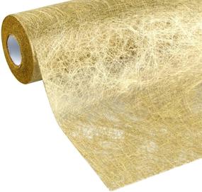 img 4 attached to 🌟 Glittering Gold Table Runner Roll - 12 Inch x 33 Ft Non-Woven Fabric Dining Table Decor for Weddings, Valentines Day, Parties, Birthdays, Baby Showers, and Christmas