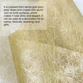 img 1 attached to 🌟 Glittering Gold Table Runner Roll - 12 Inch x 33 Ft Non-Woven Fabric Dining Table Decor for Weddings, Valentines Day, Parties, Birthdays, Baby Showers, and Christmas