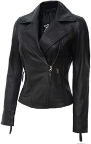 img 3 attached to Women's Black Genuine Leather Jackets - Fashionable Women's Clothing