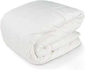 img 1 attached to 🛌 TWOVET Dual Zone Couples Comforter - Warm & Cool Sides, Hypoallergenic, Queen Size, White