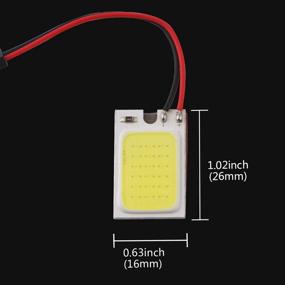 img 2 attached to 🔆 GrandviewTM 10 шт. Белая COB 18SMD Светодиодная панель люка для автомобиля с читаемой фурнитурой в салоне с адаптерами T10, BA9S и Festoon для DC12V (26 мм × 16 мм)