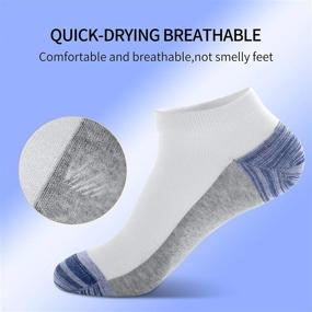 img 3 attached to 🧦 IEOVIEE Women Athletic Ankle Socks: Low Cut, Cushioned, Soft Cotton, No Show - US Size 7-12 (6 Pairs)