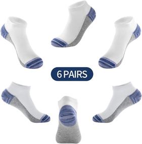 img 1 attached to 🧦 IEOVIEE Women Athletic Ankle Socks: Low Cut, Cushioned, Soft Cotton, No Show - US Size 7-12 (6 Pairs)