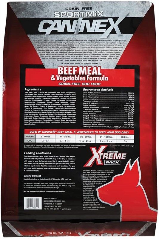 Sportmix Caninex Beef Meal and Vegetables Grain Free Dry