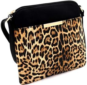 img 1 attached to Vegan Leather Leopard Print Crossbody Bag with Tassel Accent and Multiple Pockets - Small to Medium Size