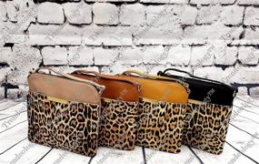 img 2 attached to Vegan Leather Leopard Print Crossbody Bag with Tassel Accent and Multiple Pockets - Small to Medium Size