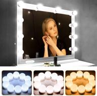 💄 enhance your makeup lighting with wall mount hollywood style vanity mirror lights - adjustable and dimmable led bulbs with 10 pink vanity lights - perfect for dressing room and bathroom логотип