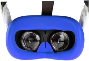 img 4 attached to 🔵 Orzero Silicone Face Cover Skin for Oculus Quest 2 - Sweatproof and Comfortable VR Headset Accessory (Blue, 1 Pack)