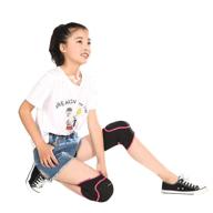 🧒 protective knee pads for kids - ideal for biking, volleyball, basketball, football, skating, and dancing - 1 pair, size s (black/rose) logo