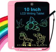 🎨 girls lcd writing tablet for kids 10 inch, colorful doodle board with lock function, erasable reusable drawing pad, educational girls toys for ages 3-6 logo