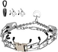 🐶 awaymi quick release dog prong training collar - adjustable stainless steel choke pinch collar links with comfort caps for small, medium, and large dogs logo