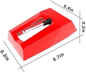 img 3 attached to Алмазные звукосниматели вертака для проигрывания виниловых пластинок - иглы для проигрывателя (4 шт)🎵
