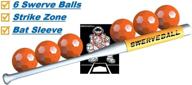 🧢 swerve ball plastic baseball combo starter set: perfect for beginners! includes 6 balls, strike zone, bat sleeve, and pitching guide logo