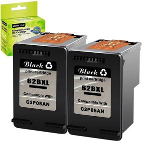 img 4 attached to 🖨️ GREENCYCLE Remanufactured HP 62XL 62 XL C2P05AN Ink Cartridge Replacement for Envy 5540 5640 5660 7644 7645 OfficeJet 5740 8040 OfficeJet 200 250 Series Printer (Black, 2 Pack)