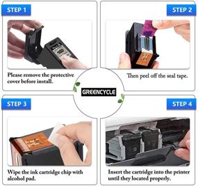 img 1 attached to 🖨️ GREENCYCLE Remanufactured HP 62XL 62 XL C2P05AN Ink Cartridge Replacement for Envy 5540 5640 5660 7644 7645 OfficeJet 5740 8040 OfficeJet 200 250 Series Printer (Black, 2 Pack)