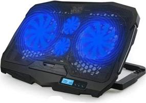 img 4 attached to 🖥️ SIKER Cooling Pad for 14-17 inch Laptops - Gaming Notebook Cooler with 2 Large Fans, USB Powered, Adjustable Mounts Stand, LED Lights