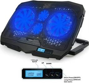 img 3 attached to 🖥️ SIKER Cooling Pad for 14-17 inch Laptops - Gaming Notebook Cooler with 2 Large Fans, USB Powered, Adjustable Mounts Stand, LED Lights