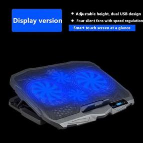 img 1 attached to 🖥️ SIKER Cooling Pad for 14-17 inch Laptops - Gaming Notebook Cooler with 2 Large Fans, USB Powered, Adjustable Mounts Stand, LED Lights