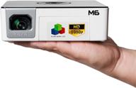 📽️ aaxa technologies m6 full hd micro led projector: high-resolution 1080p fhd, long-lasting leds, versatile business/home theater projector with built-in battery logo