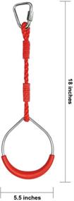 img 1 attached to 💪 Swing Gymnastic Rings: Ninja Warrior Monkey Climbing Ring Set - Outdoor Backyard Playground Equipment for Ninja Line, Slackline, Obstacle Course - Available in 5 Vibrant Colors