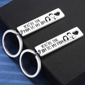 img 2 attached to 👔 Office Show Inspired Boys' Jewelry: Stylish 2Pcs Keychain Set