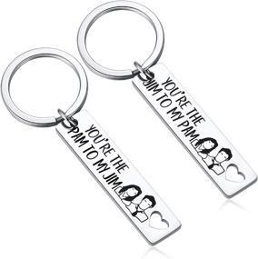 img 4 attached to 👔 Office Show Inspired Boys' Jewelry: Stylish 2Pcs Keychain Set