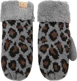 img 4 attached to 🧤 Funky Junque Exclusives Mittens: Warm Lined Soft Knit Pom Gloves for Girls and Boys