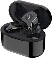 🎧 latest 2021 upgrade: true wireless earbuds bluetooth 5.0 headphones, enhanced bass hd sound, sweatproof, cvc8.0 noise cancelling mic, wireless earphones for iphone/android logo