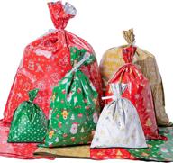 tomnk christmas drawstring wrapping assorted gift wrapping supplies logo