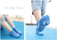 🧦 6 pairs of non-skid trampoline socks for kids - non-slip cotton ankle socks logo