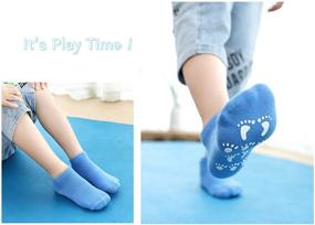 img 4 attached to 🧦 6 Pairs of Non-Skid Trampoline Socks for Kids - Non-Slip Cotton Ankle Socks