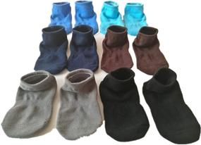 img 1 attached to 🧦 6 Pairs of Non-Skid Trampoline Socks for Kids - Non-Slip Cotton Ankle Socks