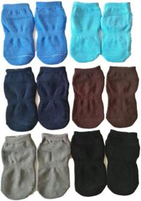 img 3 attached to 🧦 6 Pairs of Non-Skid Trampoline Socks for Kids - Non-Slip Cotton Ankle Socks