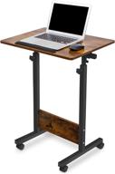 🖥️ koupa height adjustable mobile standing desk: compact & stylish rustic brown desk for effortless work from home experience logo