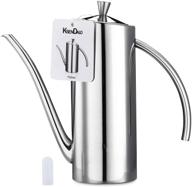 ksendalo 24oz stainless steel olive oil dispenser: drip-free & everyday-use, silver logo